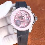 Swiss Quality Rolex Submariner Replica Pink Watch Citizen 8215 Black Oysterflex Rubber Strap